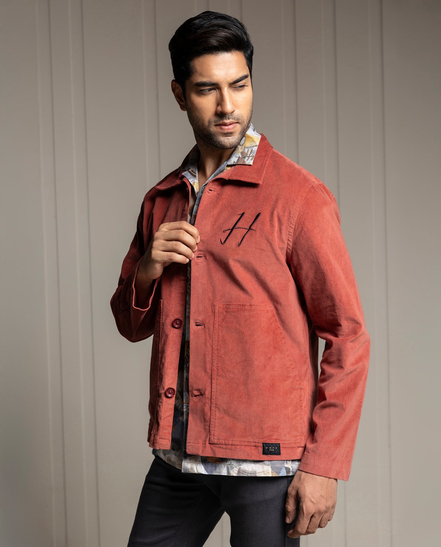 PEGASUS - RUST - LUXURY EMBROIDERED SHACKET