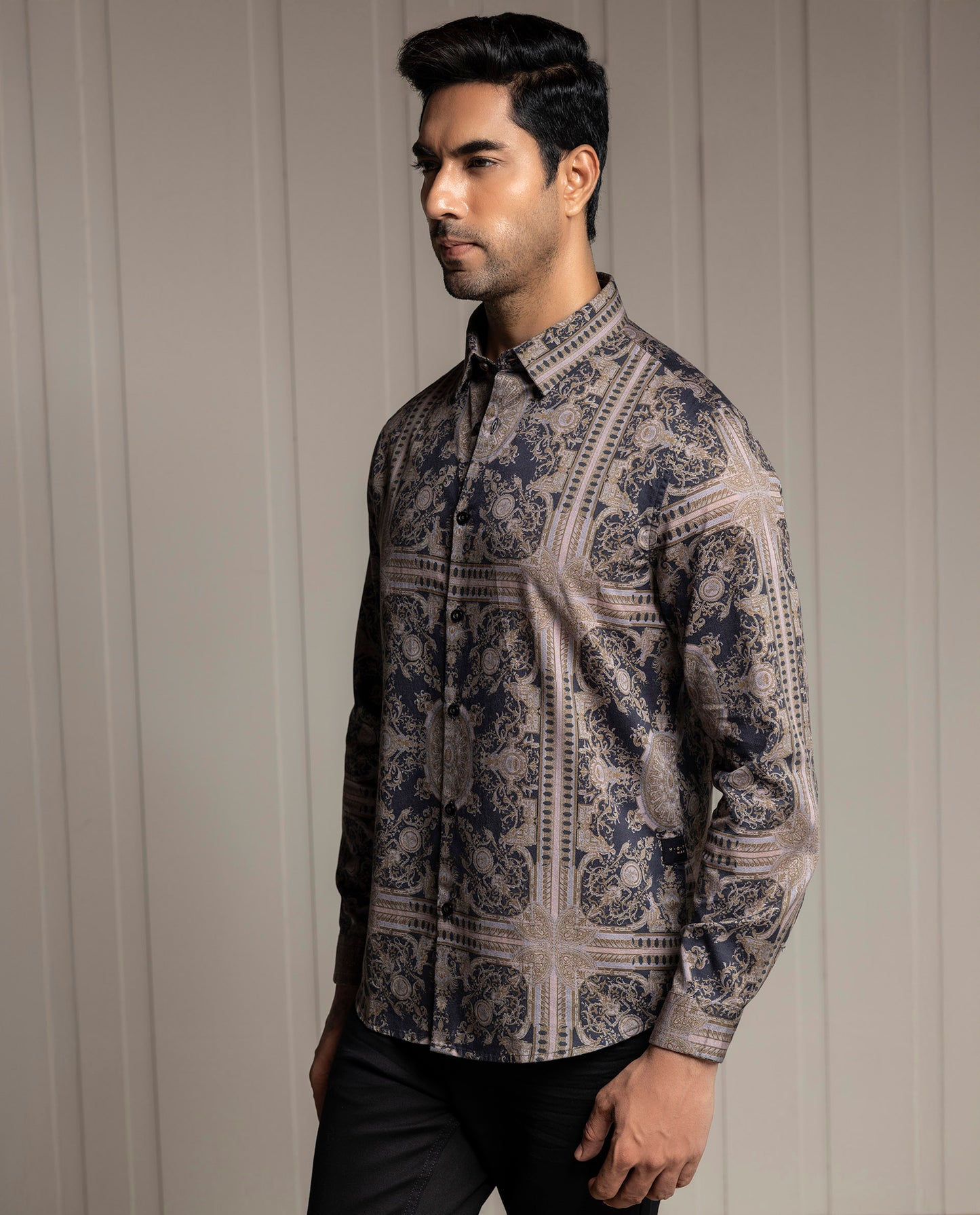 GENIUS - BLACK - DIGITAL PRINT - PARTY WEAR SHIRT