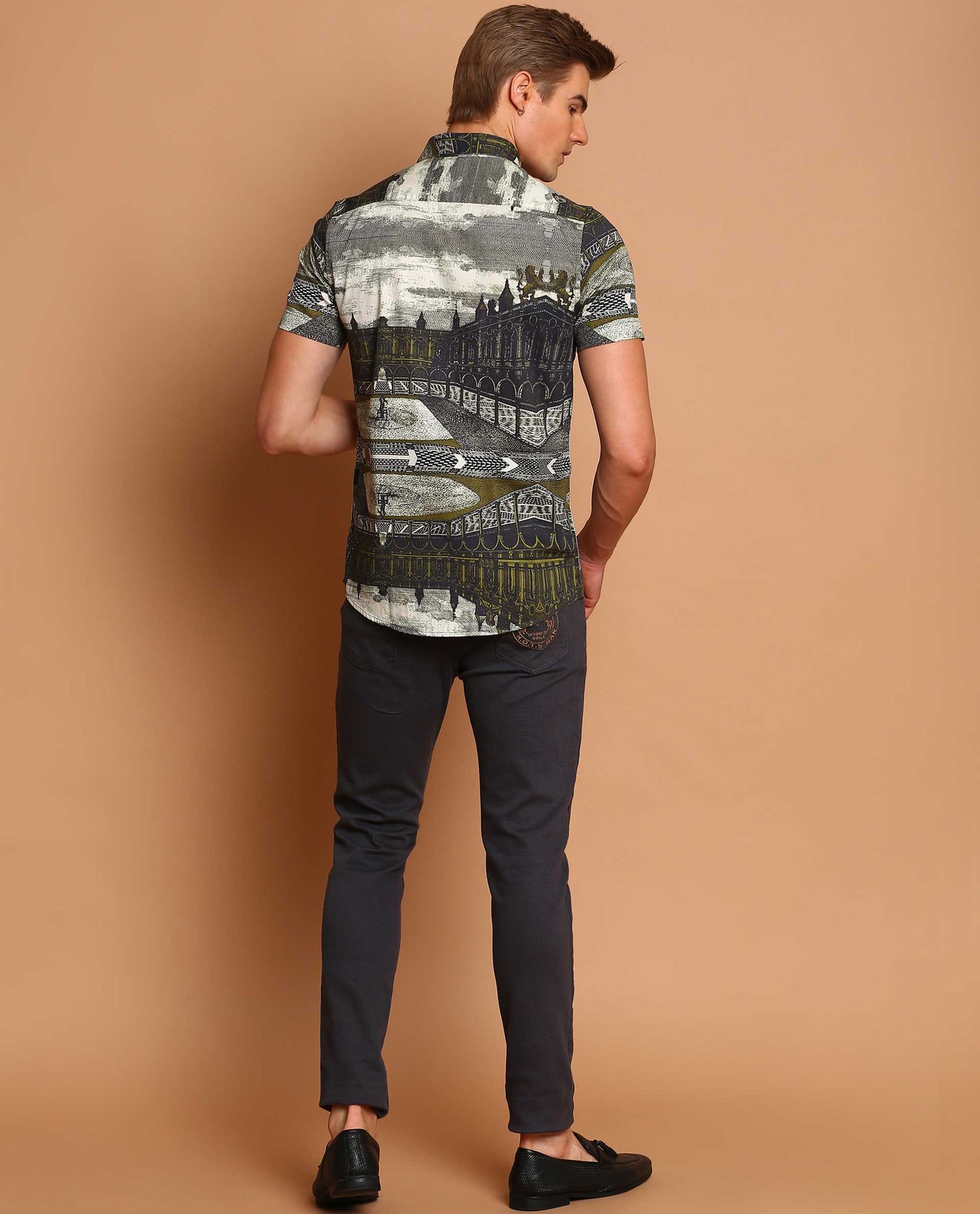 PROPHECY - GREEN - DIGITAL PRINT PARTYWEAR SHIRT