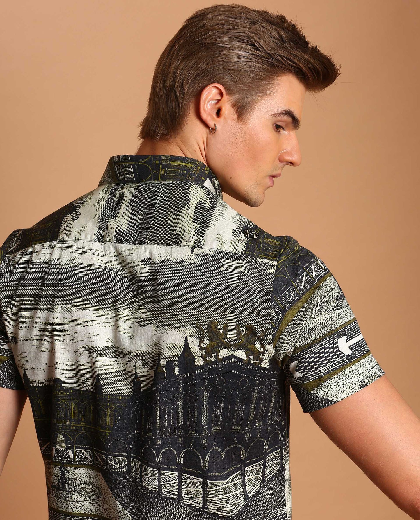 PROPHECY - GREEN - DIGITAL PRINT PARTYWEAR SHIRT