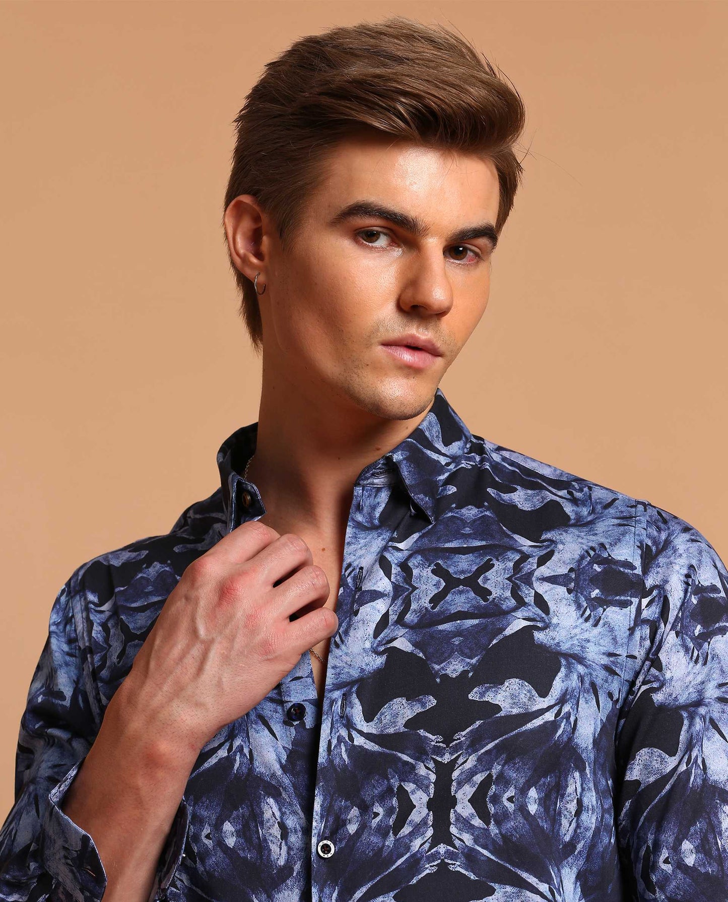 RESONATE - NAVY - DIGITAL PRINT PARTYWEAR SHIRT