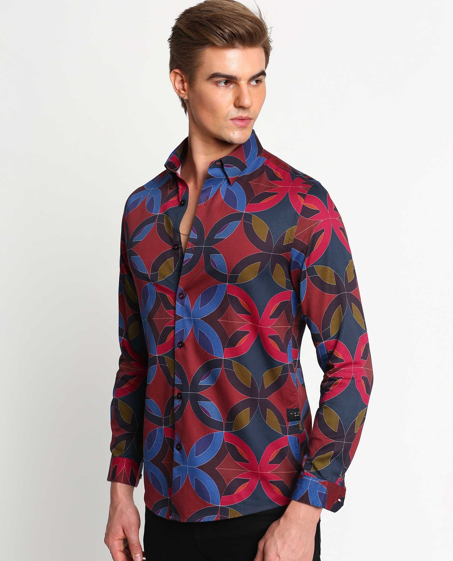 RHYTHM - MAROON - DIGITAL PRINT PARTYWEAR SHIRT