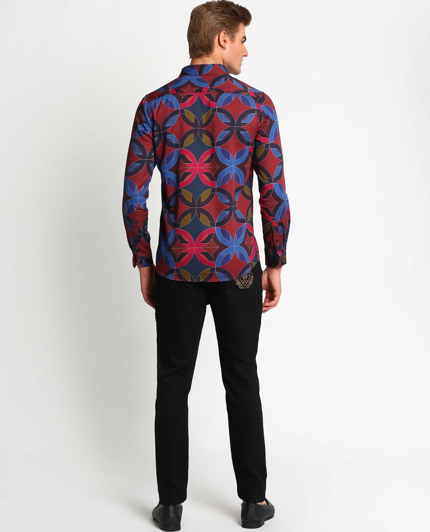 RHYTHM - MAROON - DIGITAL PRINT PARTYWEAR SHIRT