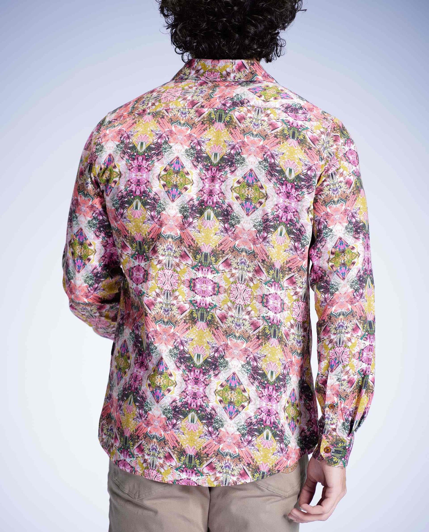 CRYSTALS - GREEN - DIGITAL PRINT PARTYWEAR SHIRT