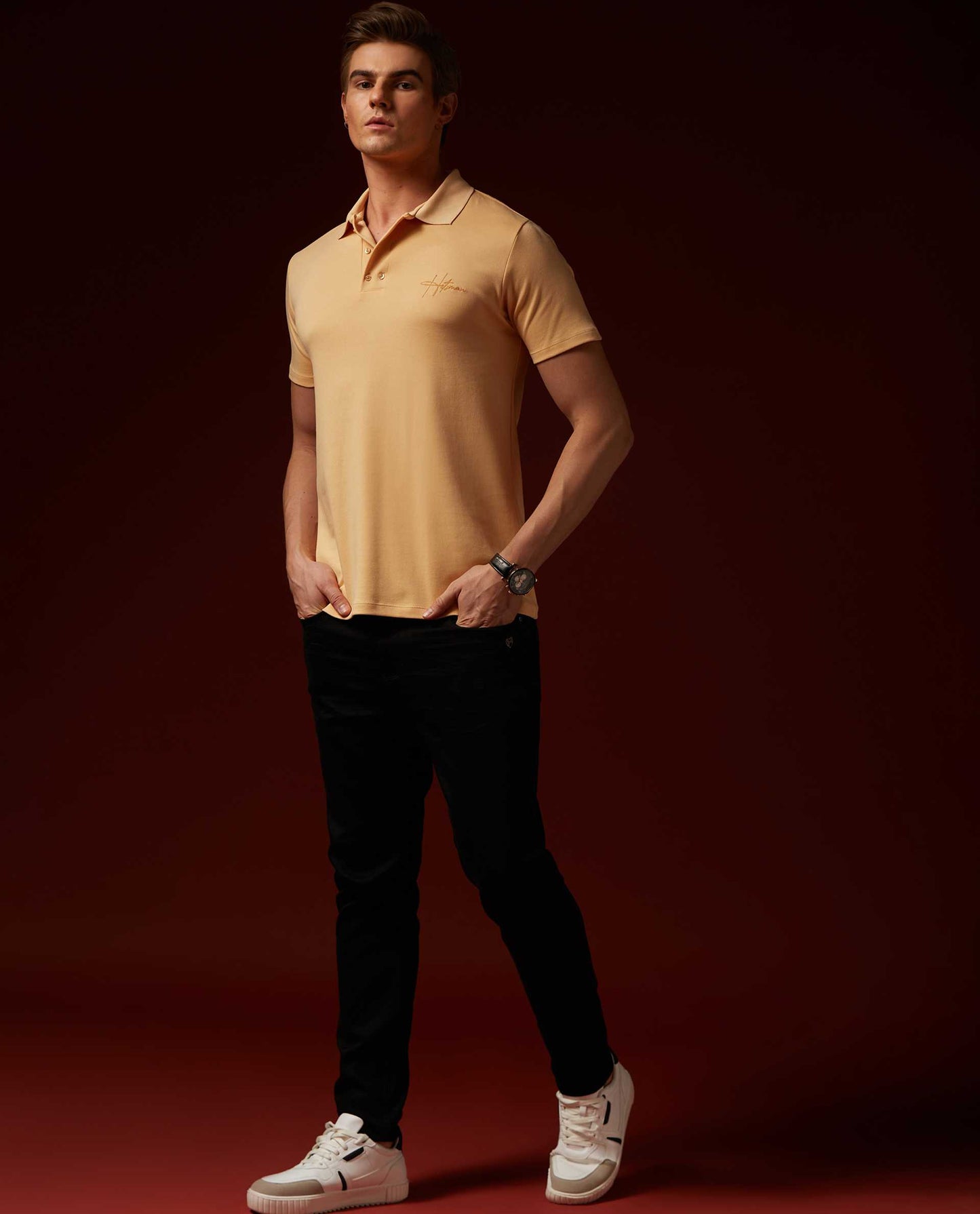 MARINER - PEACH - EMBROIDERED LUXURY POLO