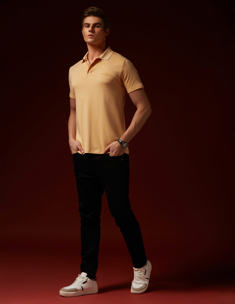 MARINER - PEACH - EMBROIDERED LUXURY POLO
