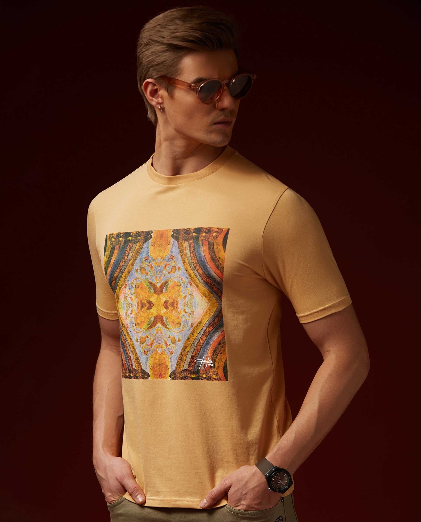 VINTAGE - PEACH - GRAPHIC PRINT T-SHIRT