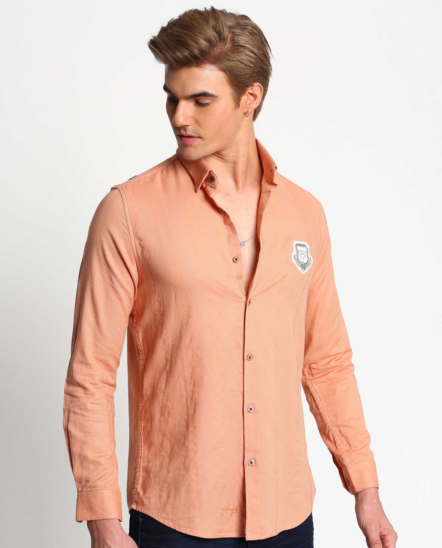 SOUVENIR - ORANGE - EMBELLISHED SHIRT
