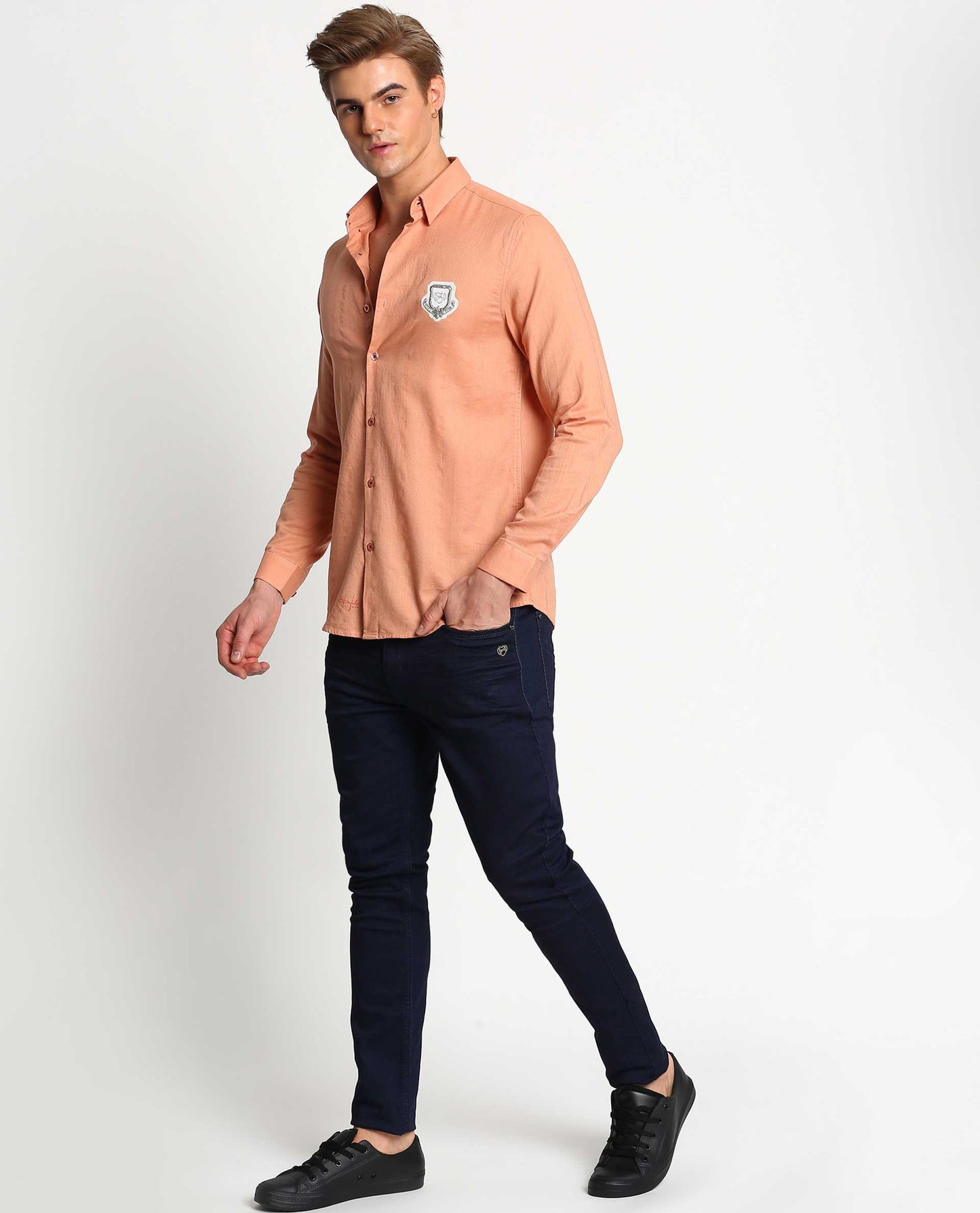 SOUVENIR - ORANGE - EMBELLISHED SHIRT