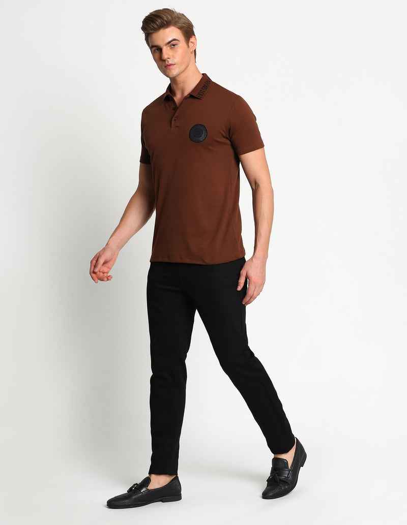 SYNC - BROWN - EMBELLISHED LUXURY POLO