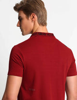 SYNC - RED - EMBELLISHED LUXURY POLO T-SHIRT