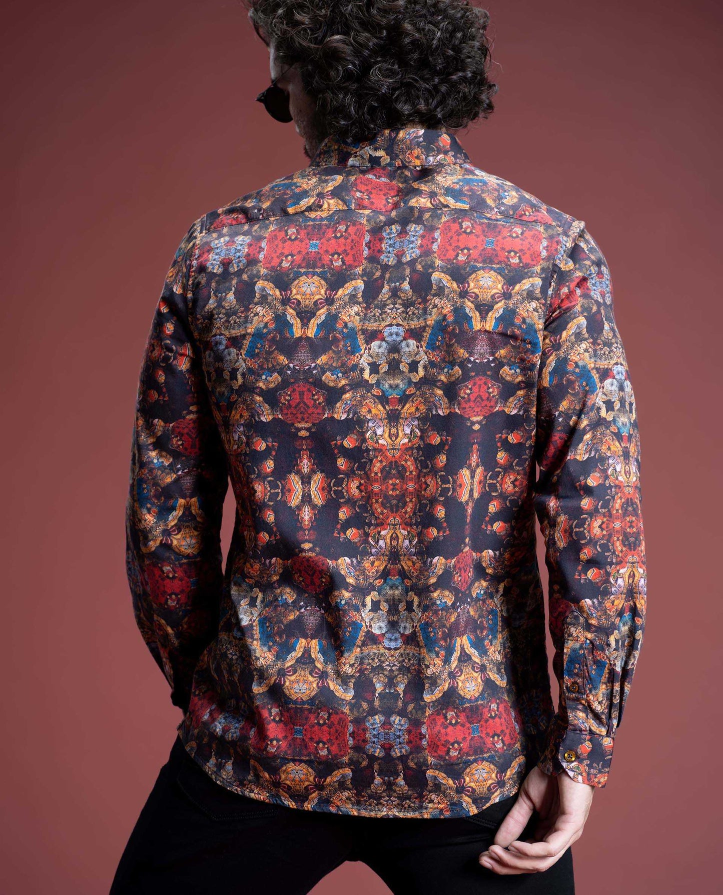 ARCHITECT - RED - DIGITAL PRINT PARTYWEAR SHIRT