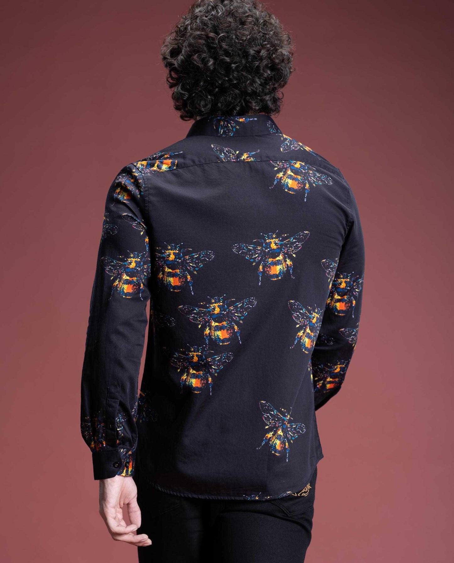 BEATS - BLACK - DIGITAL PRINT PARTYWEAR SHIRT