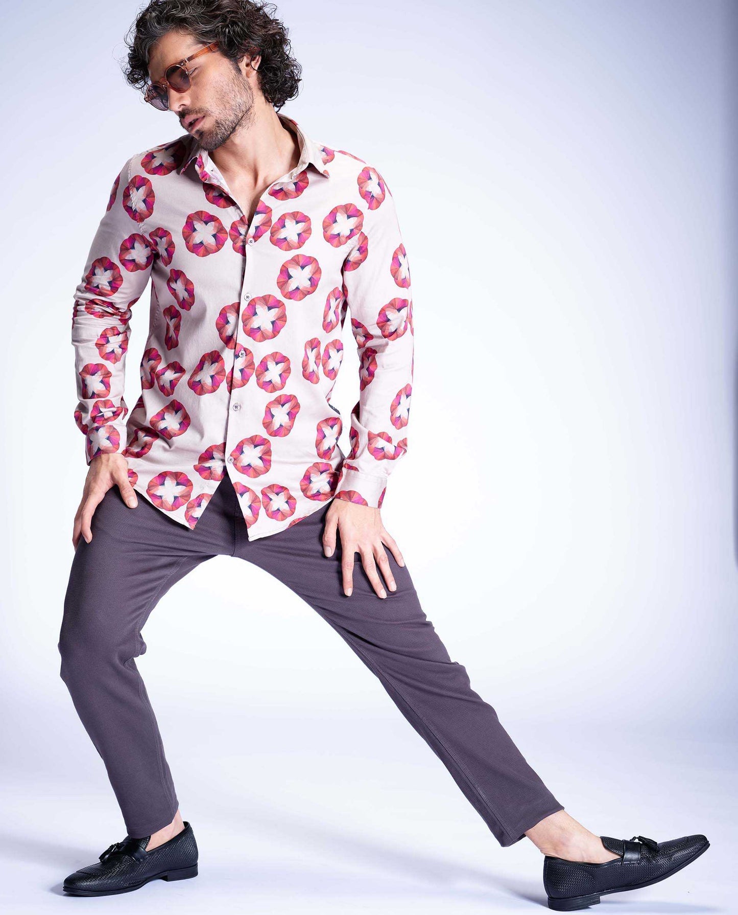 BLOSS - PINK - DIGITAL PRINT PARTYWEAR SHIRT