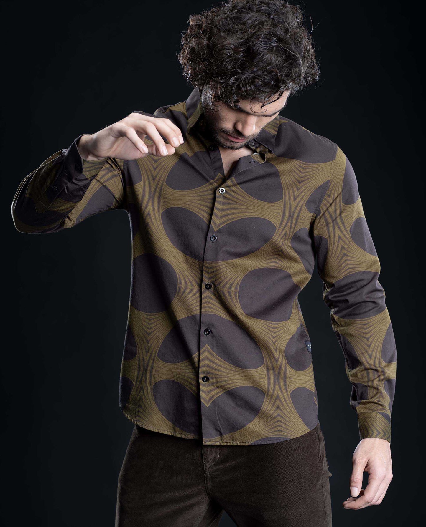 EIFFEL - BLACK - DIGITAL PRINT PARTYWEAR SHIRT