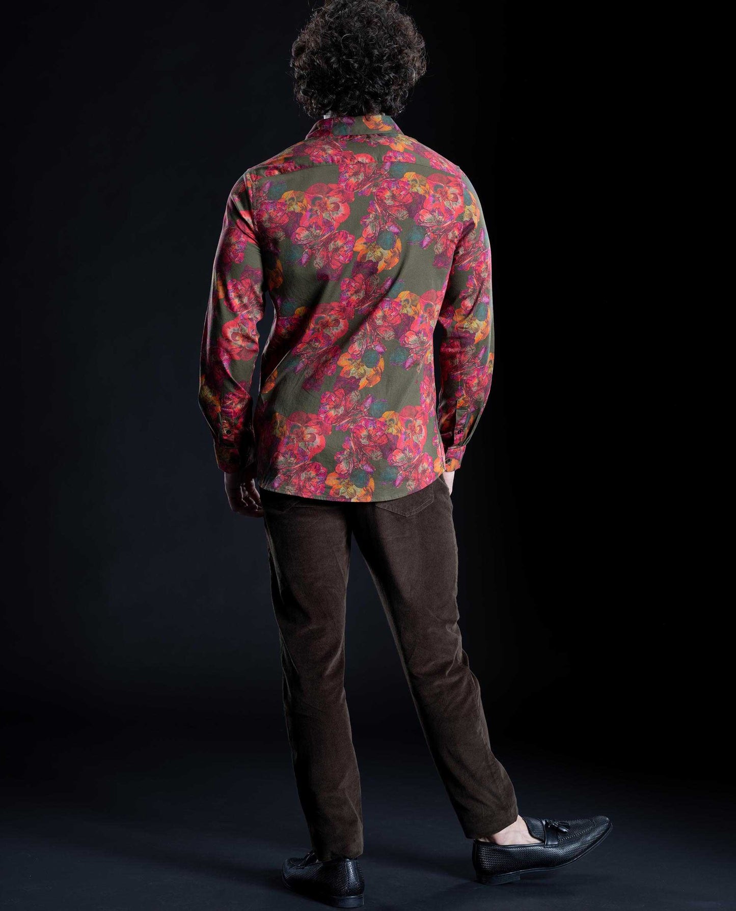 GARDENO - GREEN - DIGITAL PRINT PARTYWEAR SHIRT