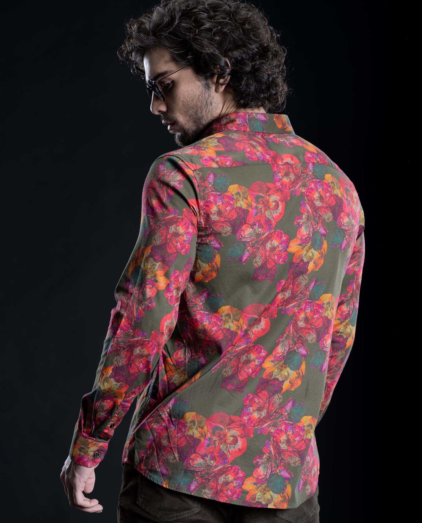 GARDENO - GREEN - DIGITAL PRINT PARTYWEAR SHIRT