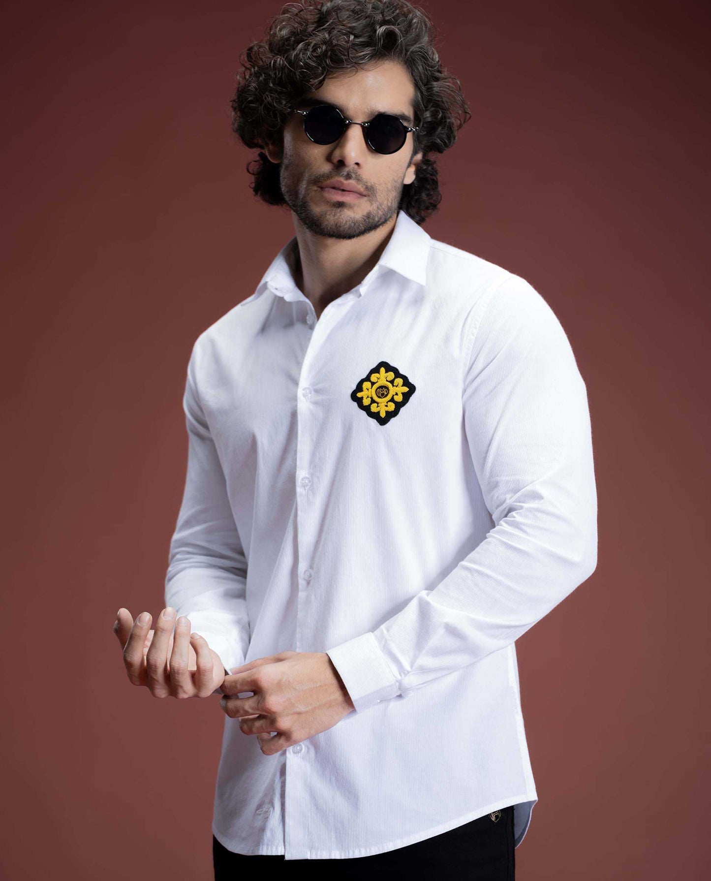 LUCA - WHITE - EMBELLISHED SHIRT