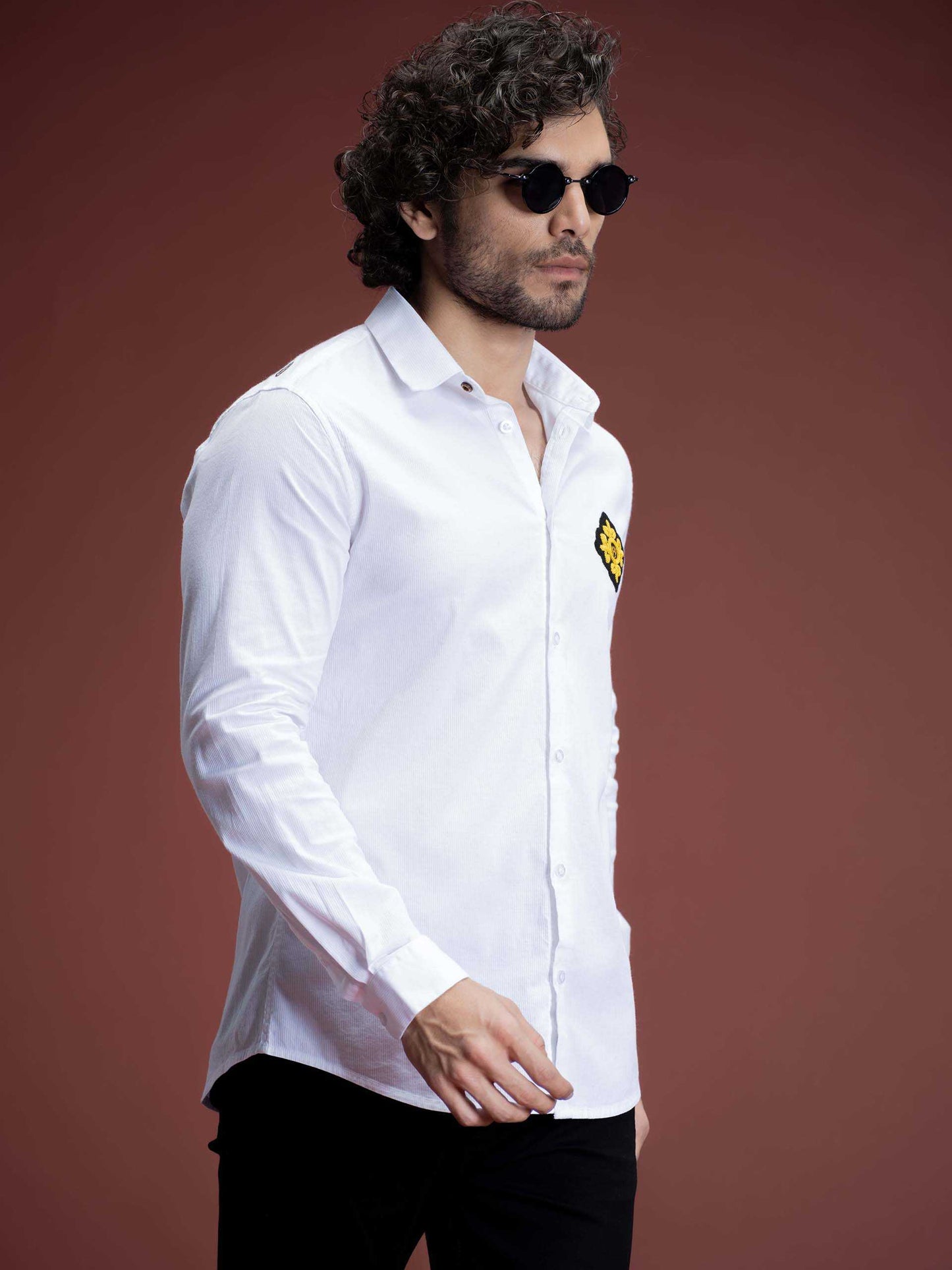 LUCA - WHITE - EMBELLISHED SHIRT