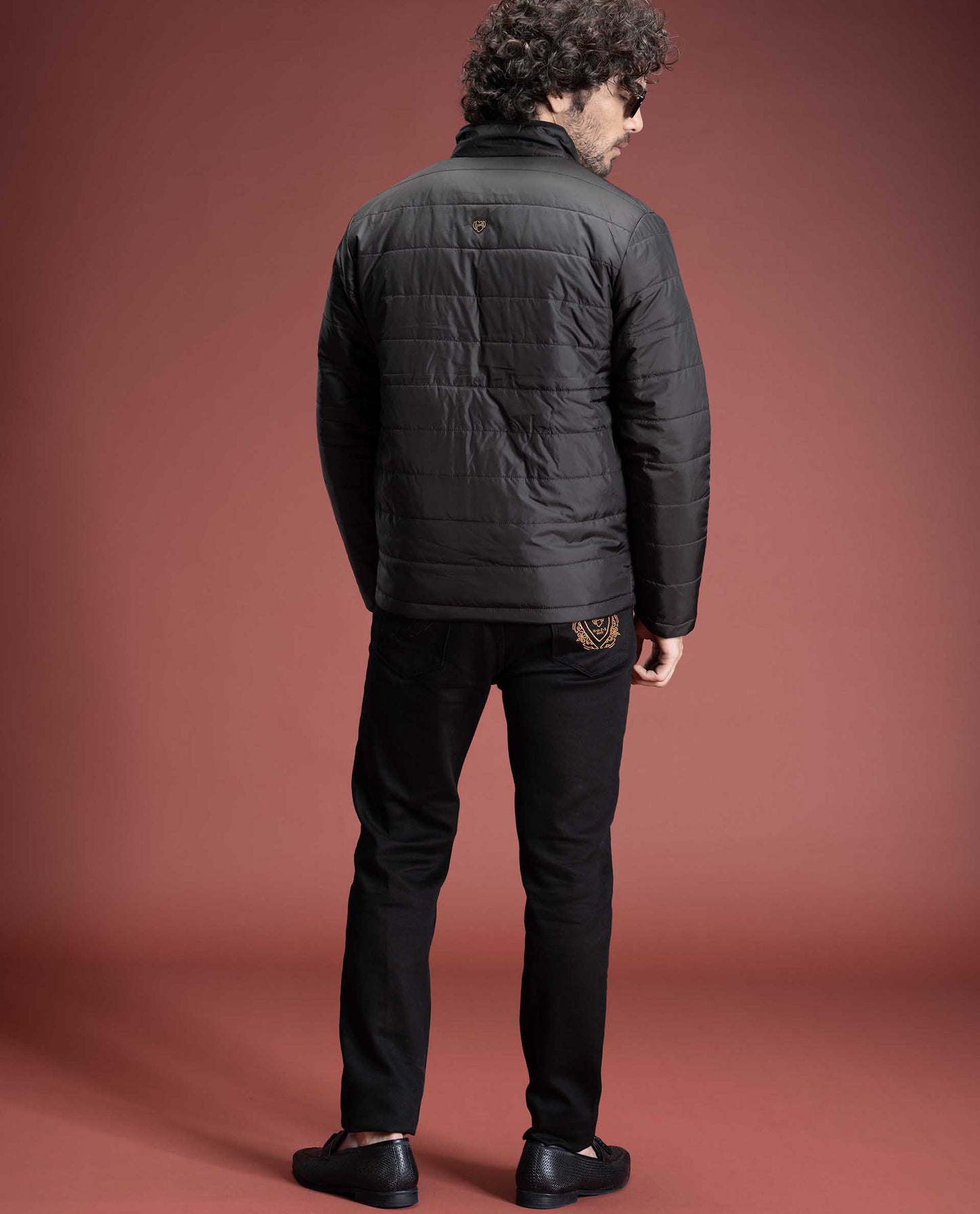 KING - BLACK - EMBELLISHED PUFFER JACKET