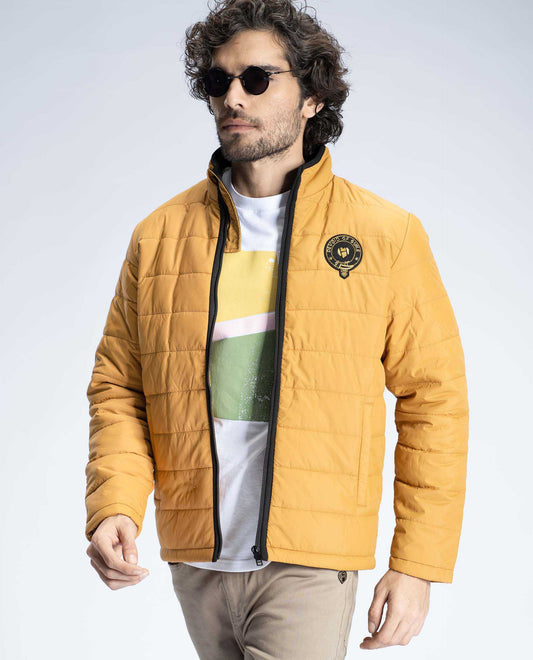 KING - MUSTARD - EMBELLISHED PUFFER JACKET