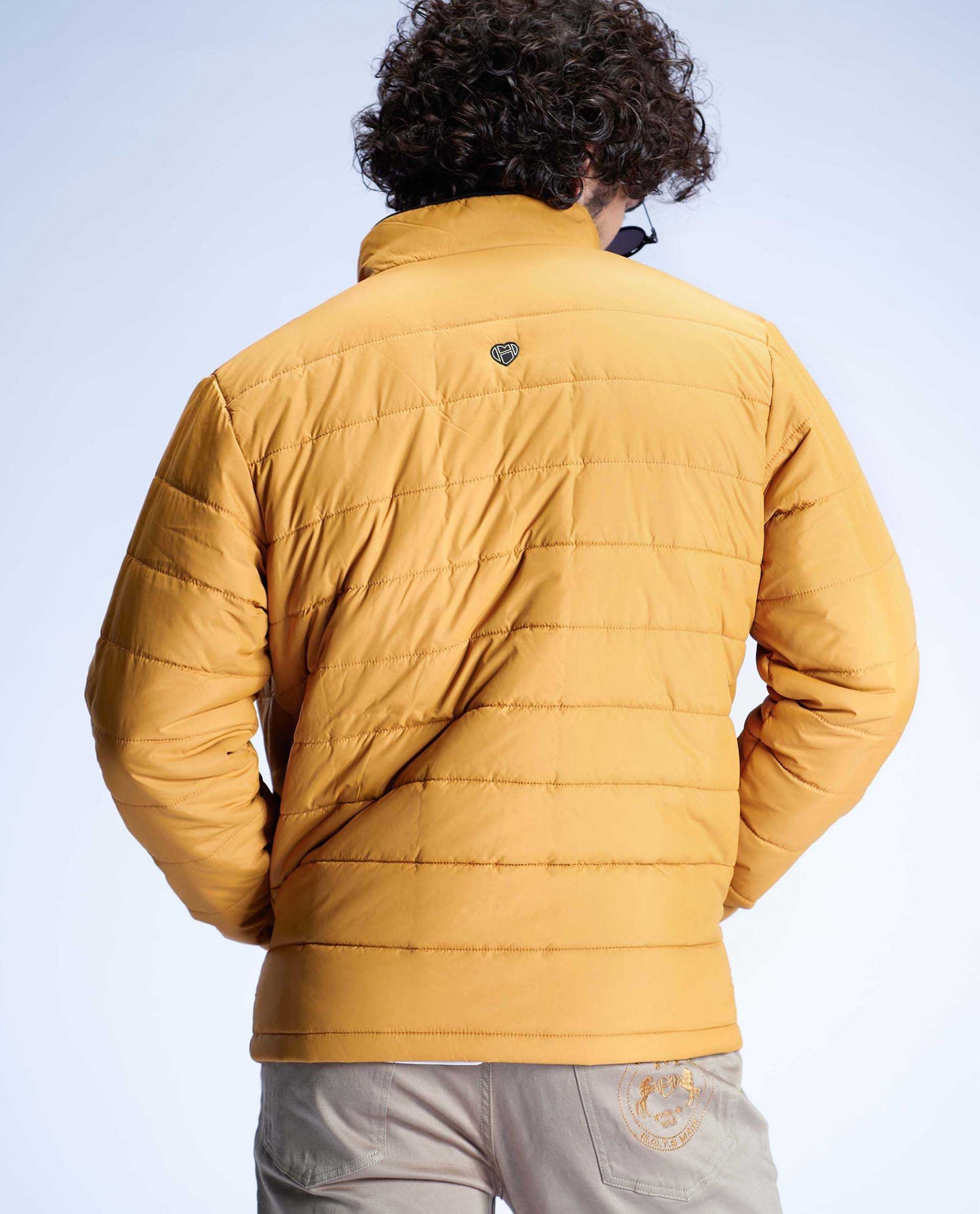 KING - MUSTARD - EMBELLISHED PUFFER JACKET