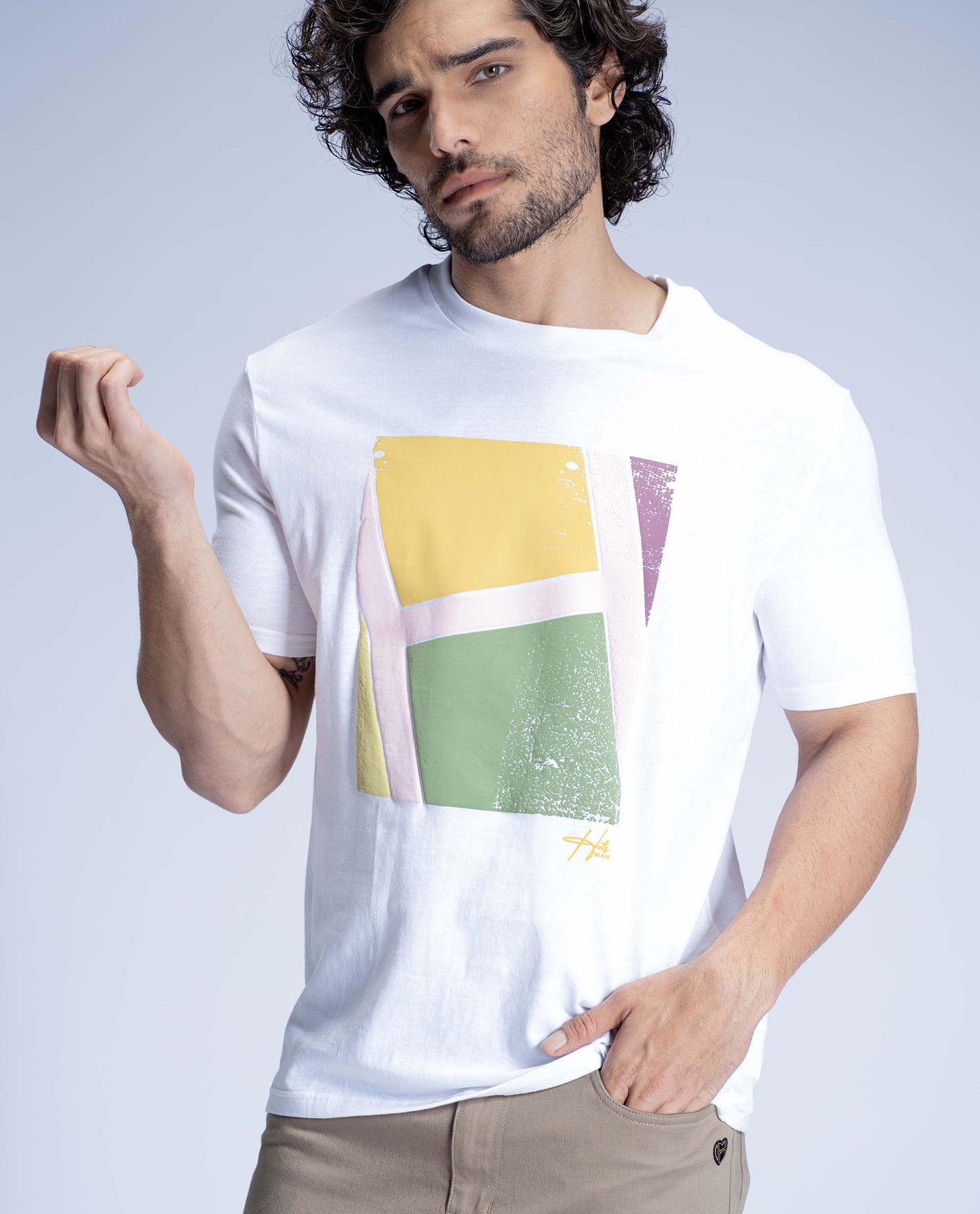 HETCH - WHITE - GRAPHIC PRINT T-SHIRT