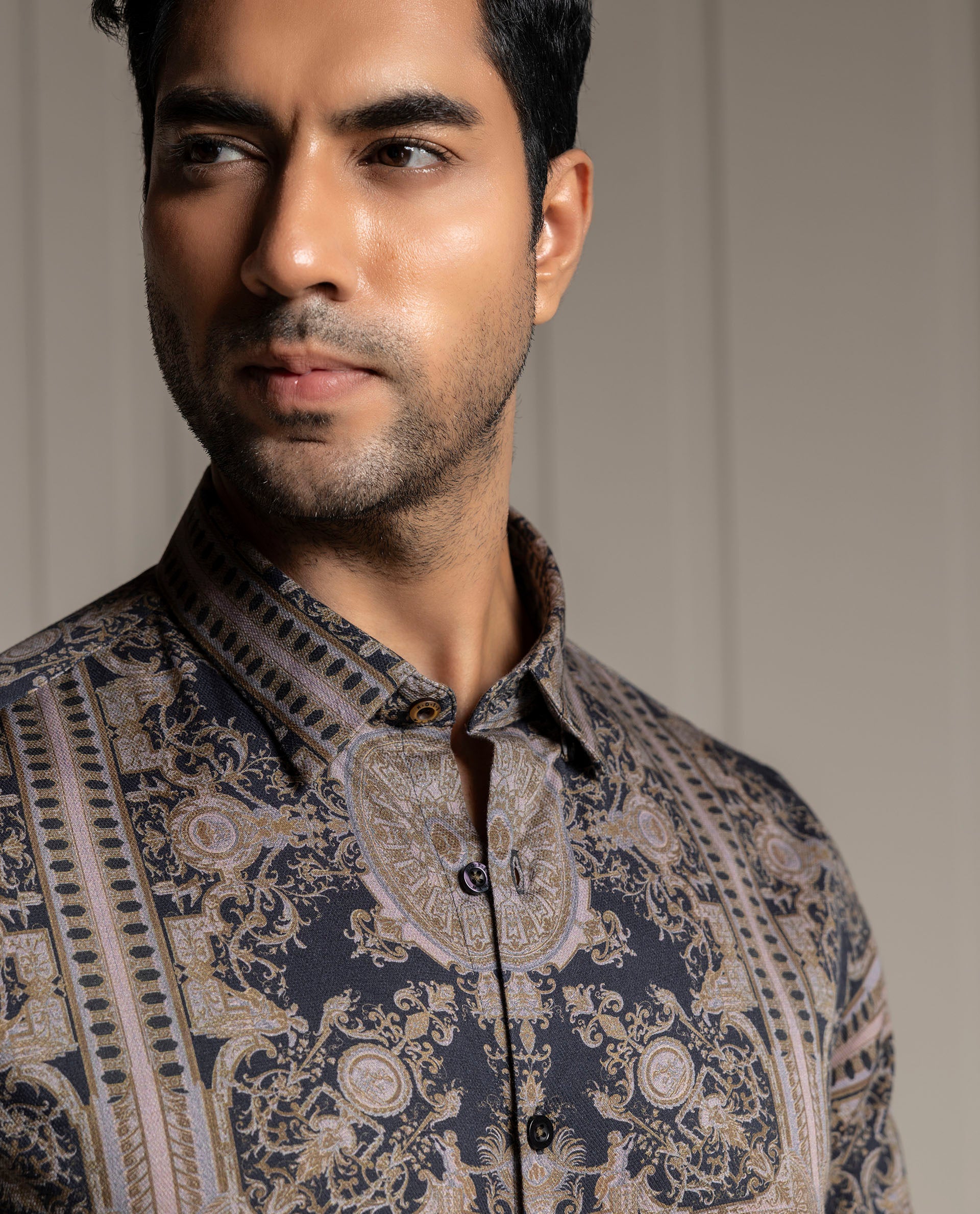 GENIUS - BLACK - DIGITAL PRINT - PARTY WEAR SHIRT