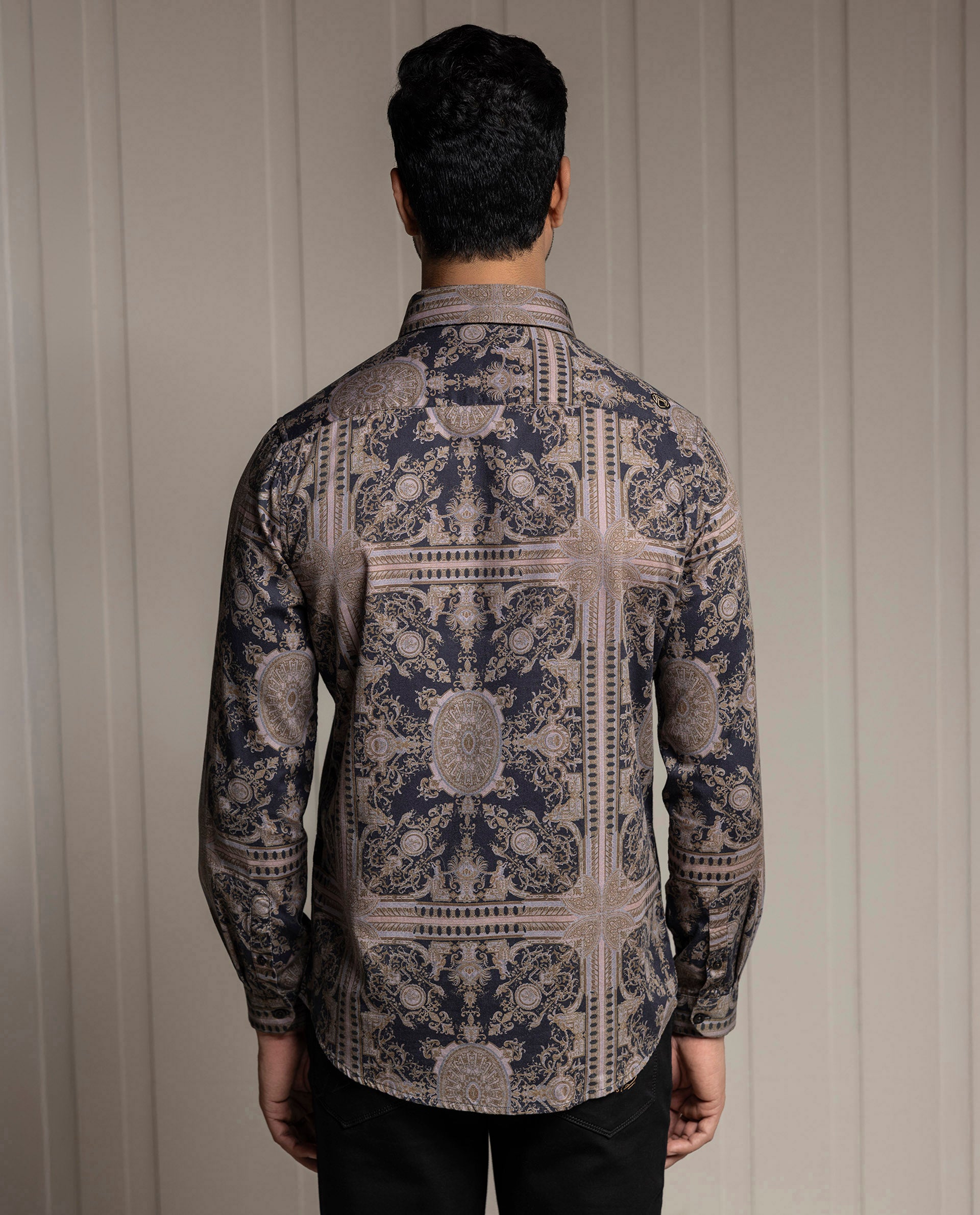 GENIUS - BLACK - DIGITAL PRINT - PARTY WEAR SHIRT