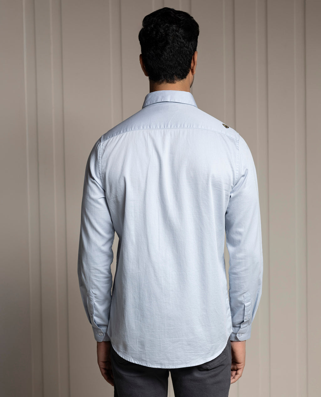 MOMENTO - LIGHT BLUE - LUXURY EMBROIDERED SHIRT