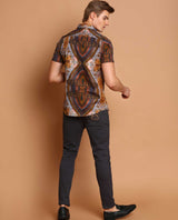 ANGELO - BLUE - DIGITAL PRINT PARTYWEAR SHIRT