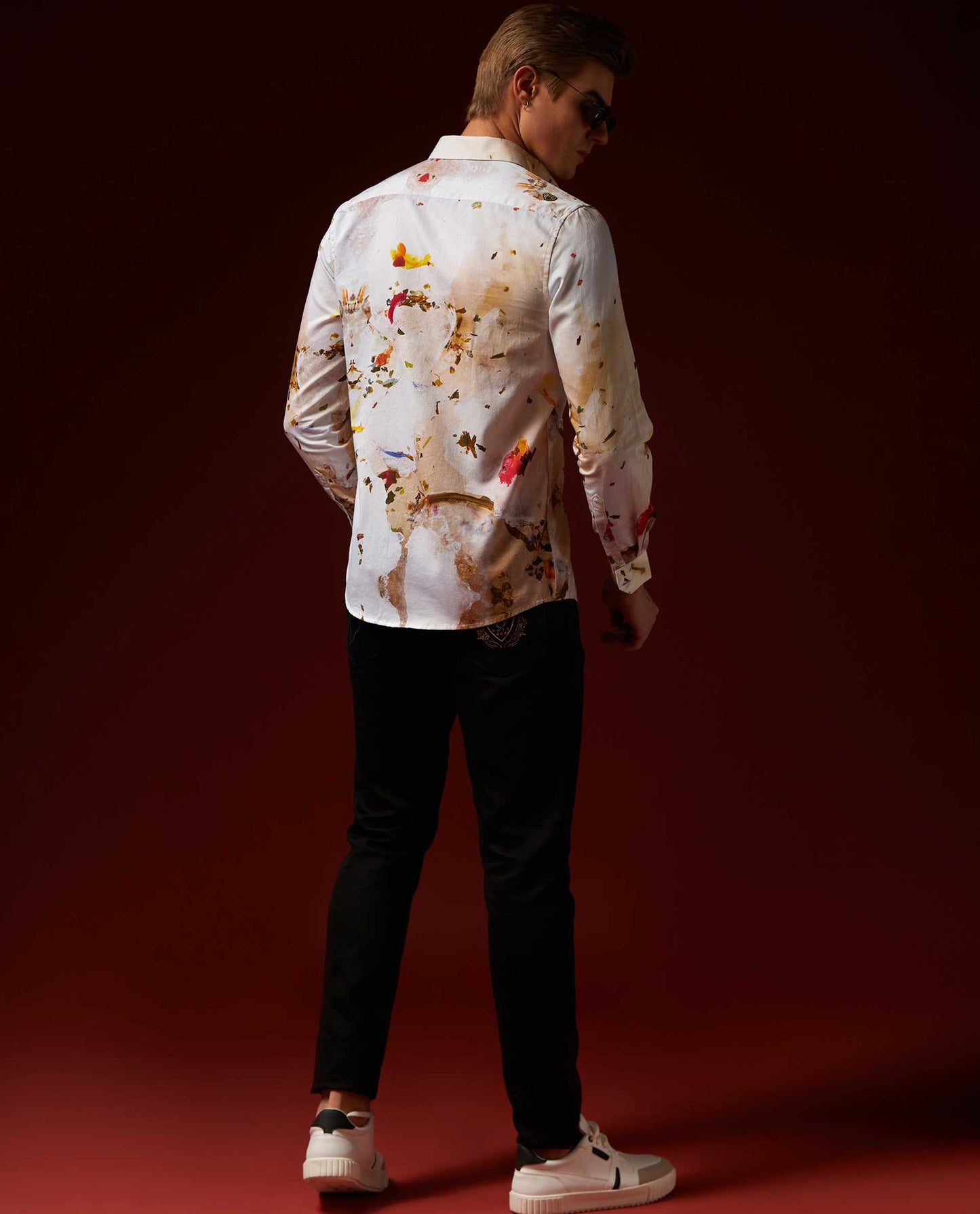 FROZEN - OFF WHITE - DIGITAL PRINT PARTYWEAR SHIRT