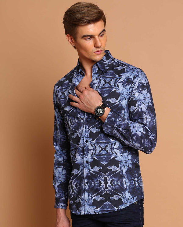 RESONATE - NAVY - DIGITAL PRINT PARTYWEAR SHIRT