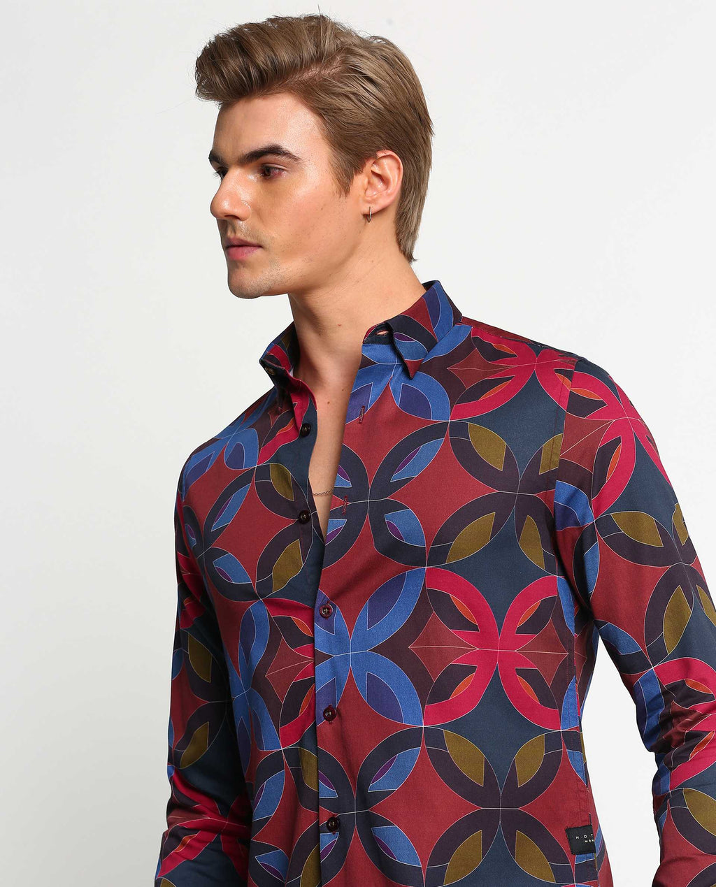 RHYTHM - MAROON - DIGITAL PRINT PARTYWEAR SHIRT