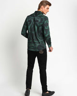 TRANCE - GREEN - DIGITAL PRINT PARTYWEAR SHIRT