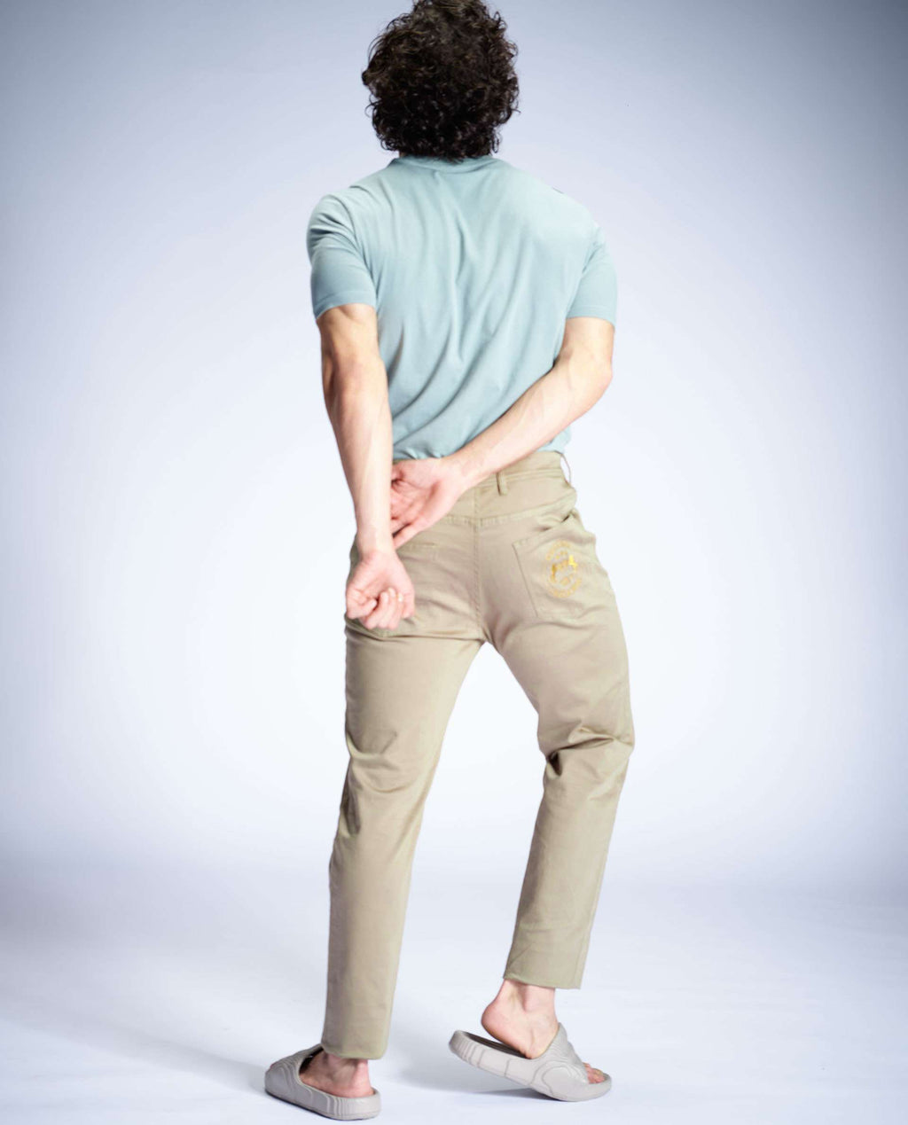 SONIC -  LIGHT OLIVE - 5 POCKET TEXTURED CHINO