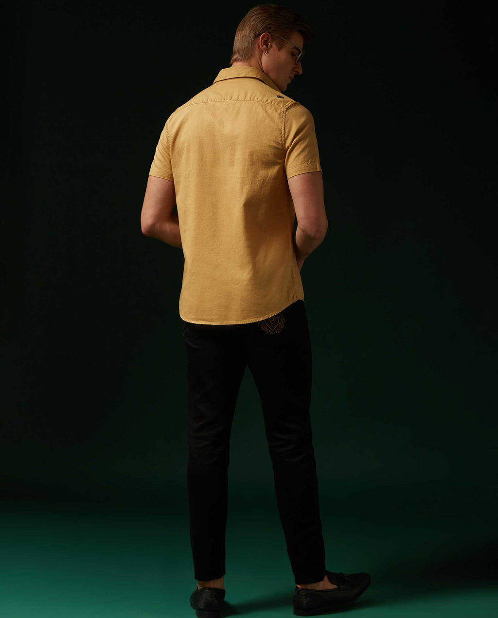 SAGA - MUSTARD - EMBROIDERED SHIRT