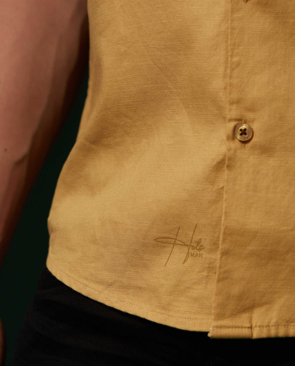 SAGA - MUSTARD - EMBROIDERED SHIRT