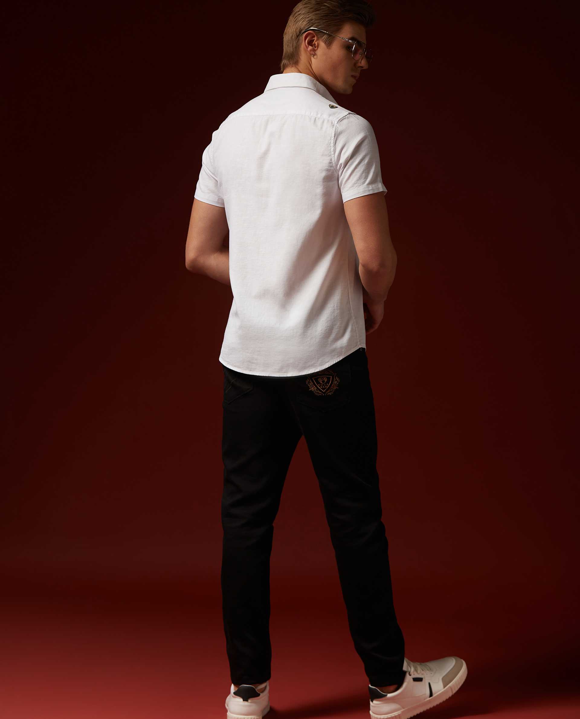 SAGA - WHITE - EMBROIDERED SHIRT