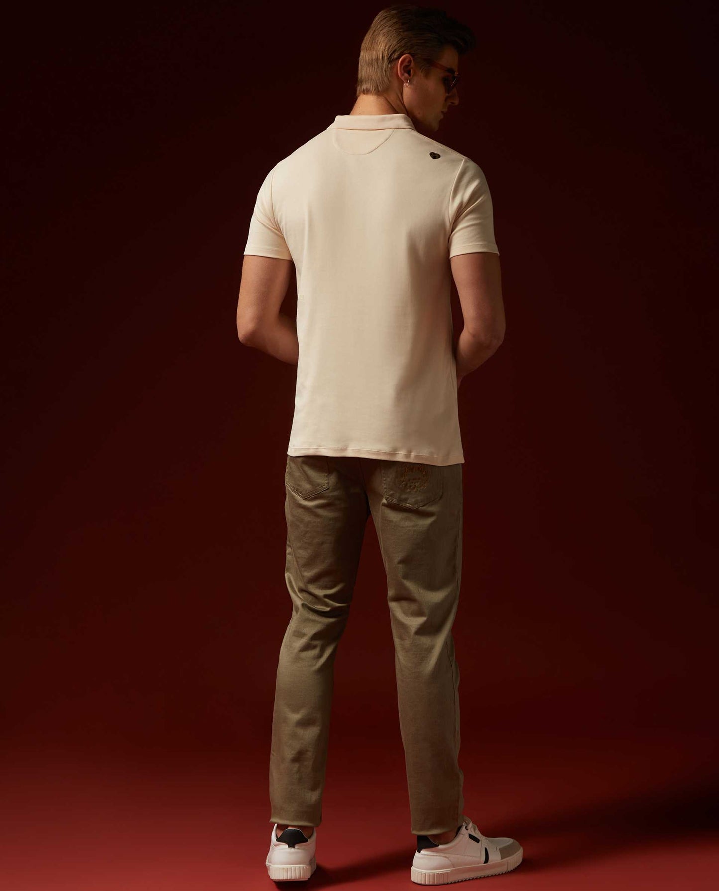 MARINER - BEIGE - EMBROIDERED LUXURY POLO