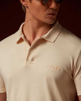 MARINER - BEIGE - EMBROIDERED LUXURY POLO