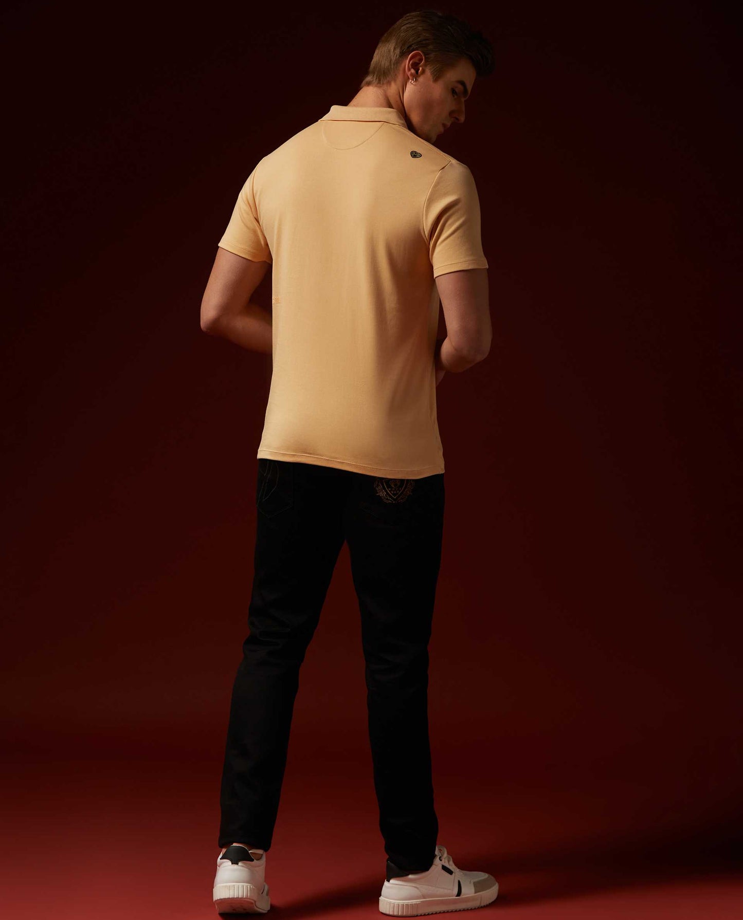 MARINER - PEACH - EMBROIDERED LUXURY POLO