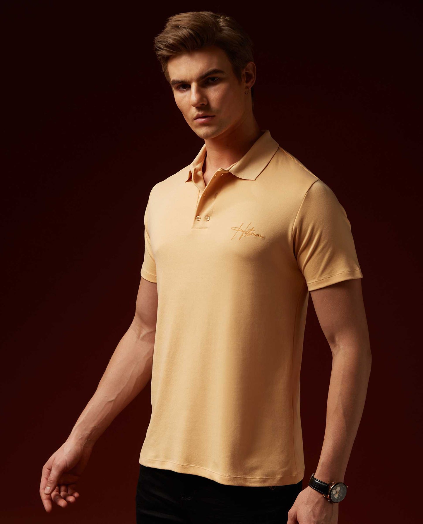 MARINER - PEACH - EMBROIDERED LUXURY POLO