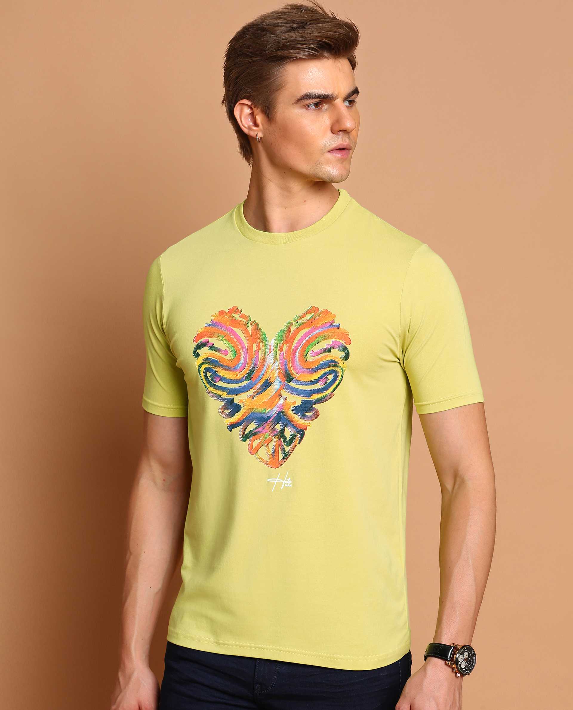 BRAIN - GREEN - GRAPHIC PRINT T-SHIRT