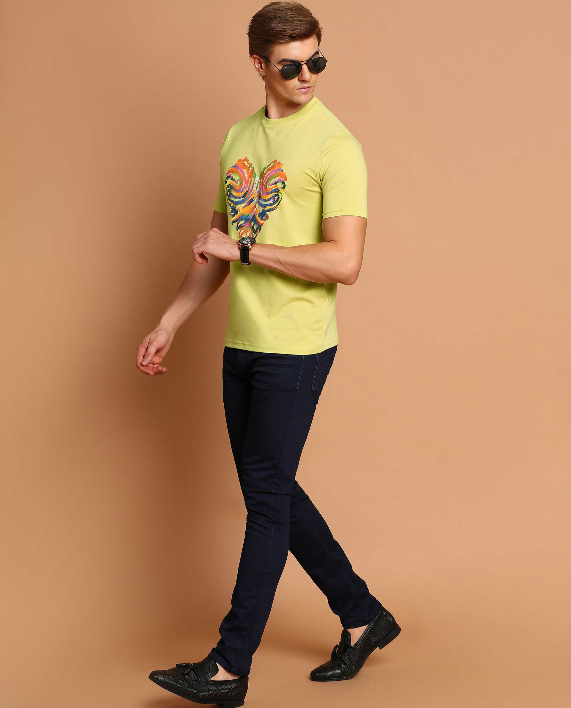 BRAIN - GREEN - GRAPHIC PRINT T-SHIRT