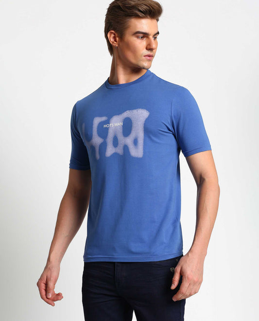 HEART 2 - BLUE - GRAPHIC PRINT T-SHIRT