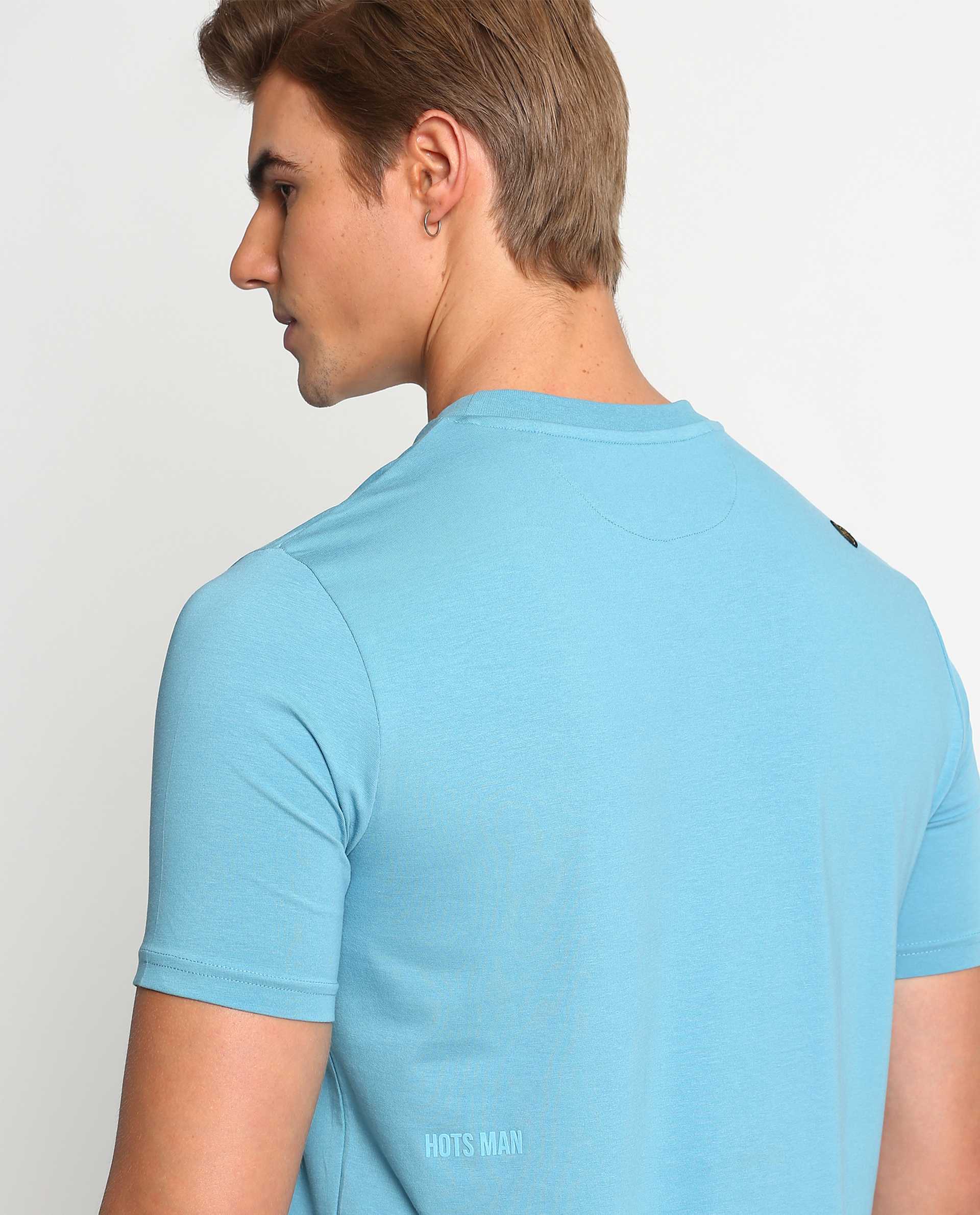 SCRIBBLE - SKY BLUE - GRAPHIC PRINT T-SHIRT