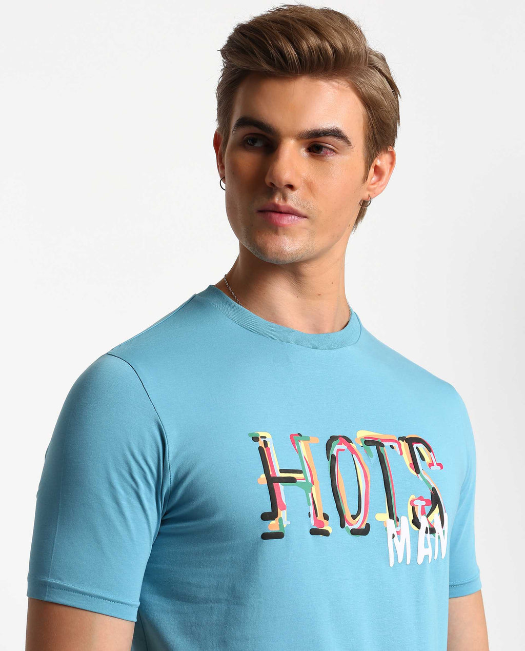 SCRIBBLE - SKY BLUE - GRAPHIC PRINT T-SHIRT