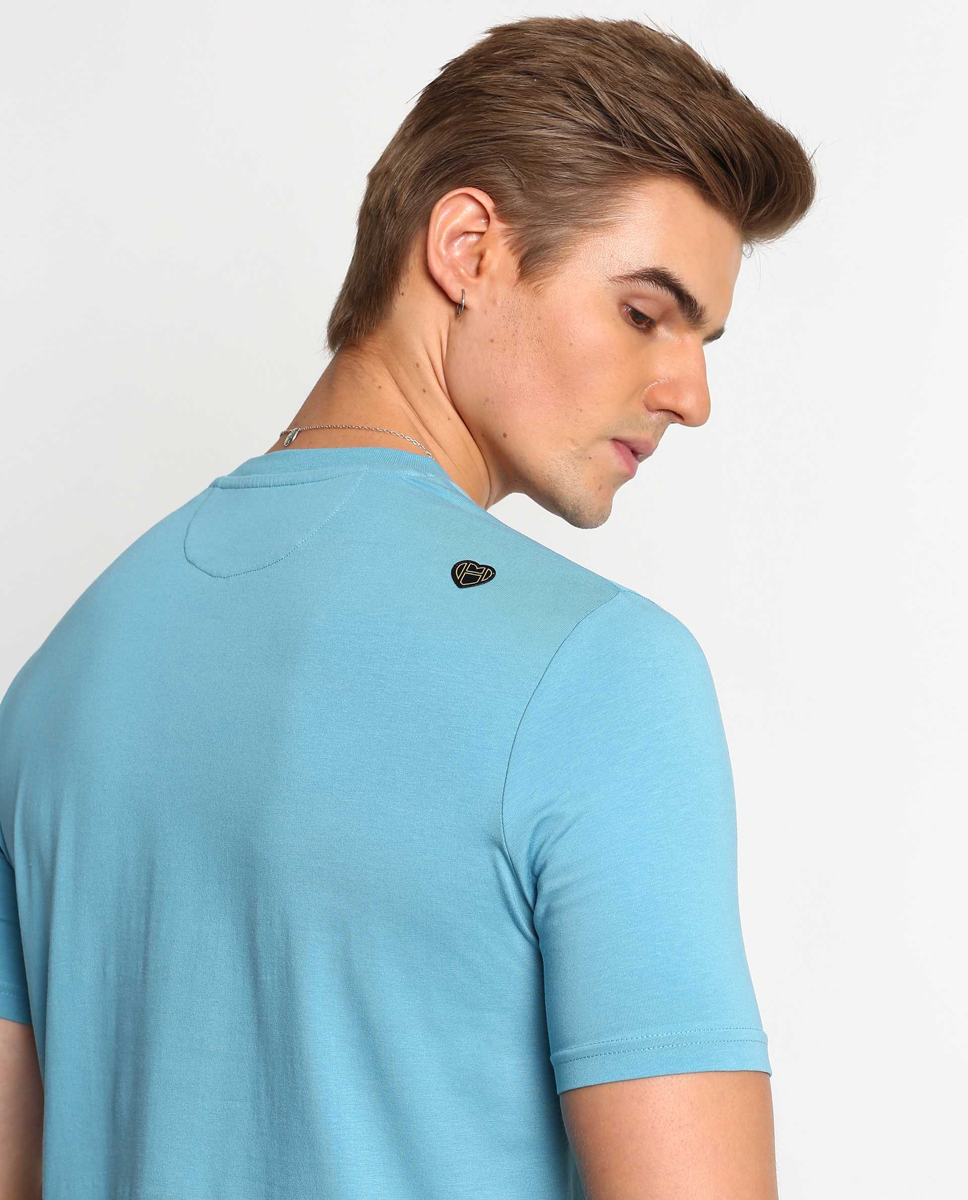 SCRIBBLE - SKY BLUE - GRAPHIC PRINT T-SHIRT