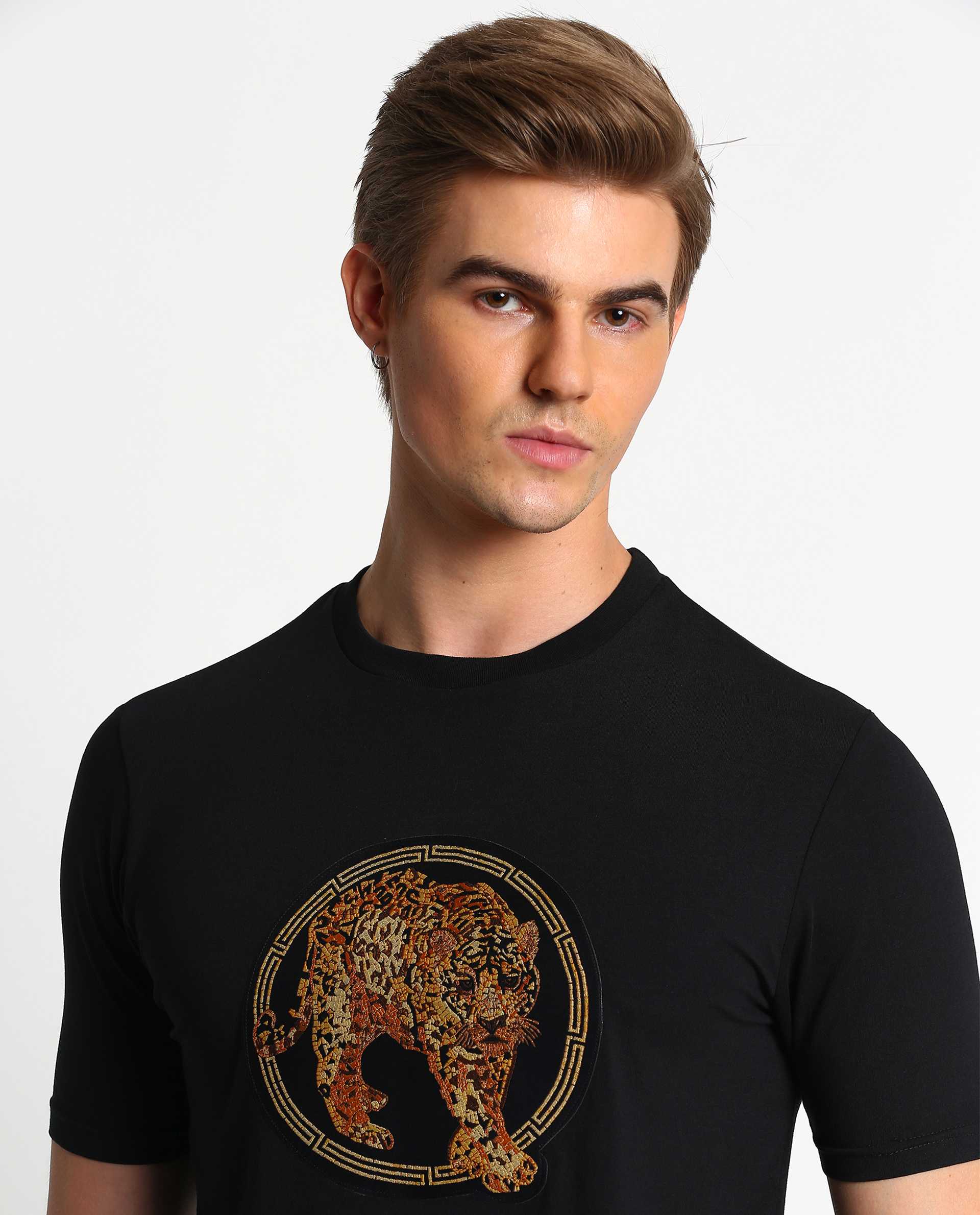 TIGER - BLACK - GRAPHIC PRINT T-SHIRT